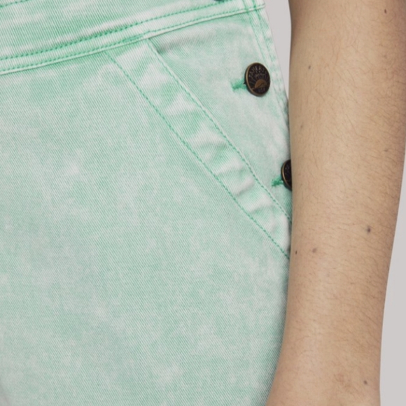 Faherty Sunwashed Mechanic Overalls Size S in Opal - Picture 5 of 6